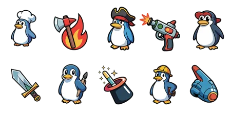 Pingüinos – Profesiones y Acciones